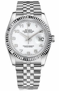 Rolex Datejust 36 White Dial Watch 116234