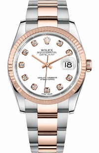 Rolex Datejust 36 White Diamond Dial Watch 116231-0063