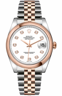 Rolex Datejust 36 White Diamond Watch 116201-0067