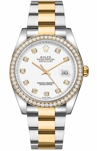 Rolex Datejust 36 White Diamond Watch 116243