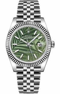 Rolex Datejust 36 White Gold Fluted Bezel Unisex Watch 126234-0047