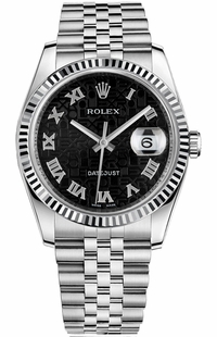 Rolex Datejust 36 White Gold Fluted Bezel Watch 116234