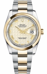 Rolex Datejust 36 Yellow Gold Bezel Watch 116203