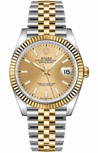 Rolex Datejust 36 Gold & Steel Champagne Dial Unisex Watch 126233-0015