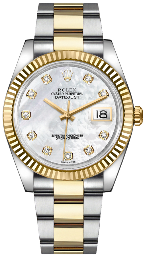 126333 Rolex Datejust 41 Men's White MOP Watch
