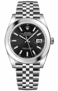 Rolex Datejust 41 Black Dial Jubilee Bracelet Watch 126300-0012