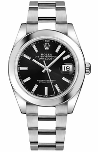Rolex Datejust 41 Black Dial Steel Men's Watch 126300-0011