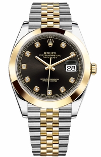 Rolex Datejust 41 Black Diamond Men's Watch 126303-0006