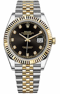 Rolex Datejust 41 Black Diamond Men's Watch 126333-0006