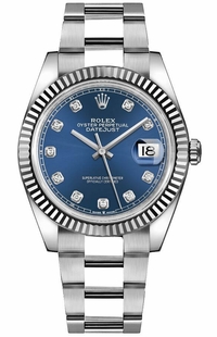 Rolex Datejust 41 Blue Diamond Dial Watch 126334-0015