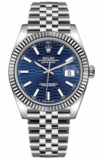Rolex Datejust 41 Blue Fluted Motif Dial Men's Luxury Watch 126334-0032