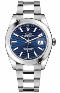 Rolex Datejust 41 Blue Fluted Motif Dial Men's Watch 126300-0023