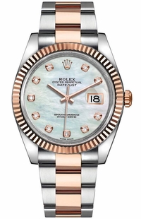 Rolex Datejust 41 Everose Gold Fluted Bezel Men's Watch 126331-0013