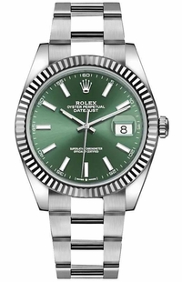 Rolex Datejust 41 Green Dial Oyster Bracelet Men's Watch 126334-0027