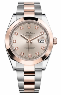 Rolex Datejust 41 Men's 18K Rose Gold & Steel Watch 126301-0007