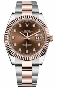 Rolex Datejust 41 Men's Solid Rose Gold & Steel Watch 126331-0003