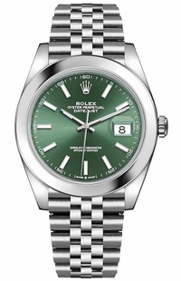Rolex Datejust 41 Mint Green Dial Oystersteel Men's Watch 126300-0020