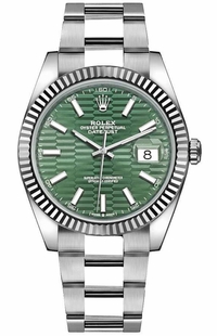 Rolex Datejust 41 Mint Green Fluted-motif Dial Men's Watch 126334-0029