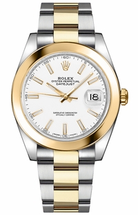 Rolex Datejust 41 White Dial Gold & Steel Men's Watch 126303-0015