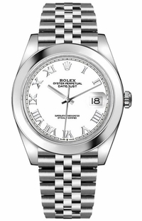 Rolex Datejust 41 White Dial Jubilee Bracelet Men's Watch 126300-0016