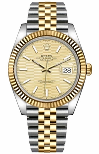 Rolex Datejust 41 Yellow Gold Fluted Bezel Men's Watch 126333-0022