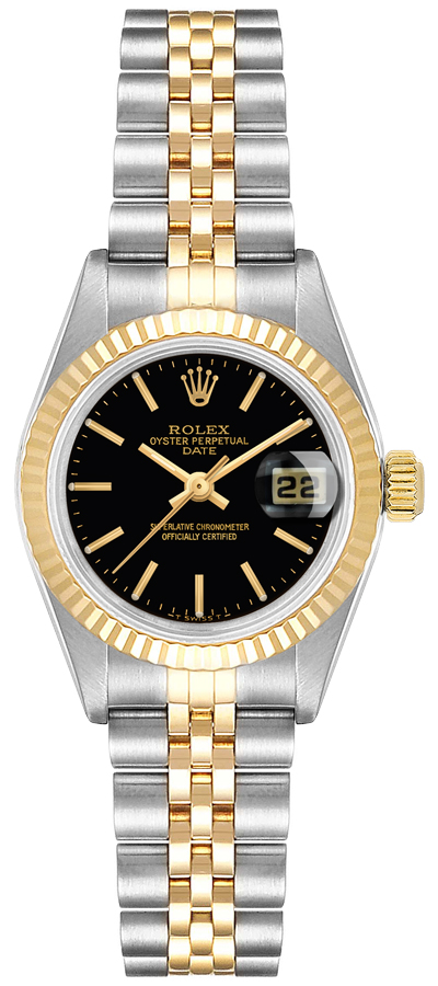 Shop Rolex Lady-Datejust 26 Black Dial Women's Watch 69173