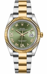 Rolex Datejust 36 Green Dial Gold & Steel Unisex Watch 126233-0026