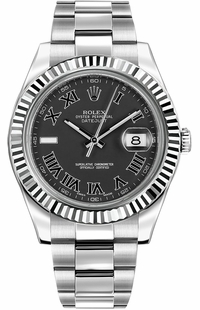 Rolex Datejust II 41 Fluted Bezel Oystersteel Men's Watch 116334-0002
