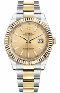 Rolex Datejust II 41 Stainless Steel & Yellow Gold Watch 116333-0006