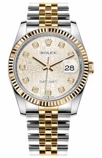 Rolex Datejust 36 Silver Jubilee Dial Unisex Watch 126233-0027