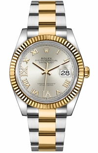 Rolex Datejust 36 Silver Roman Numeral Dial Unisex Watch 126233-0032