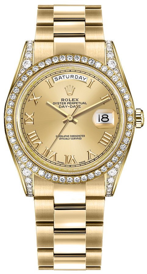 Rolex 118388 Unisex 36MM Solid 18K Gold Watch display picture 2