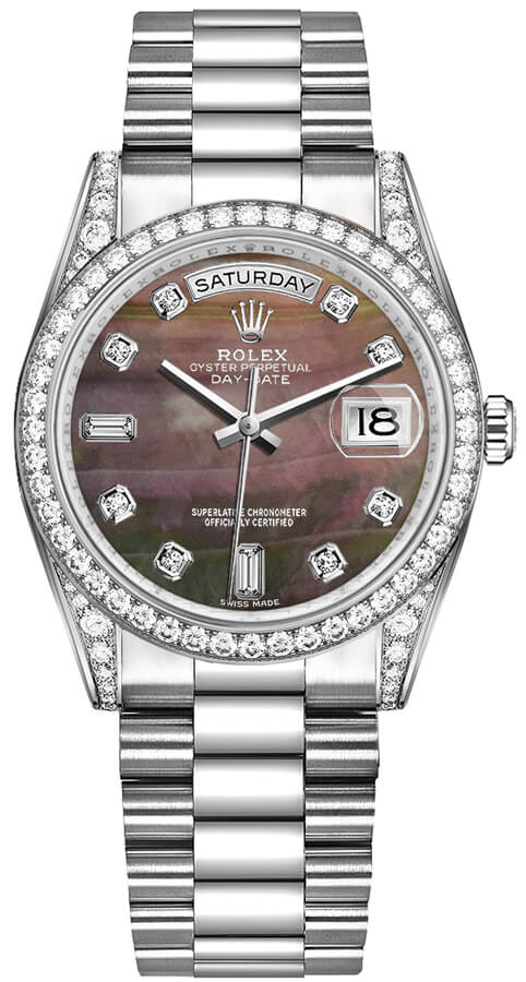 Authentic Rolex Day Date 36 Diamond Watch 118389