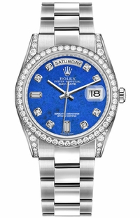 Rolex Day-Date 36 Blue Dial Gold Watch 118389-0086