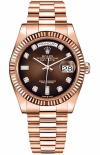 Rolex Day-Date 36 Brown Ombre Dial Unisex Watch 128235-0037
