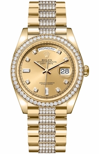 Rolex Day-Date 36 Champagne Dial Yellow Gold Unisex Watch 128348RBR-0010