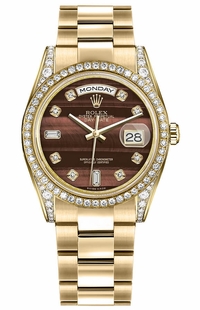 Rolex Day-Date 36 Diamond Gold Watch 118388-0135