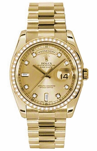 Rolex Day-Date 36 Diamond Solid Gold Watch 118348-0018