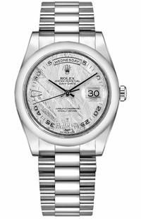 Rolex Day-Date 36 Domed Bezel Platinum Watch 118206
