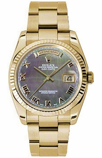 Rolex Day-Date 36 Fluted Bezel Swiss Watch 118238
