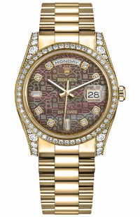 Rolex Day-Date 36 Gold Diamond President Bracelet Watch 118388-0029