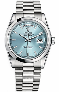 Rolex Day-Date 36 Ice Blue Dial Watch 118206-0040