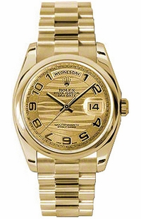 Rolex Day-Date 36 Luxury Solid Gold Watch 118208