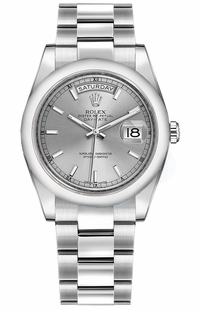 Rolex Day-Date 36 Luxury Swiss White Gold Watch 118209