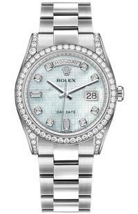 Rolex Day-Date 36 Mother of Pearl Dial Gold Watch 118389-0096