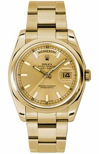 Rolex Day-Date 36 Oyster Bracelet Gold Watch 118208-0097