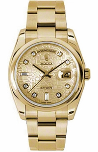 Rolex Day-Date 36 Oyster Bracelet Yellow Gold Watch 118208-0083