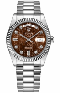 Rolex Day-Date 36 President Bracelet White Gold Watch 118239