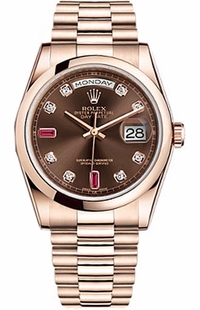 Rolex Day-Date 36 Solid 18K Rose Gold Watch 118205