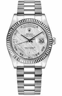 Rolex Day-Date 36 Solid 18K White Gold Diamond Watch 118239